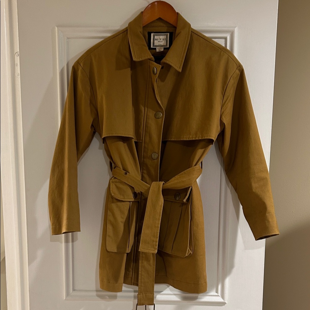 Brown Trench Coat with Belt